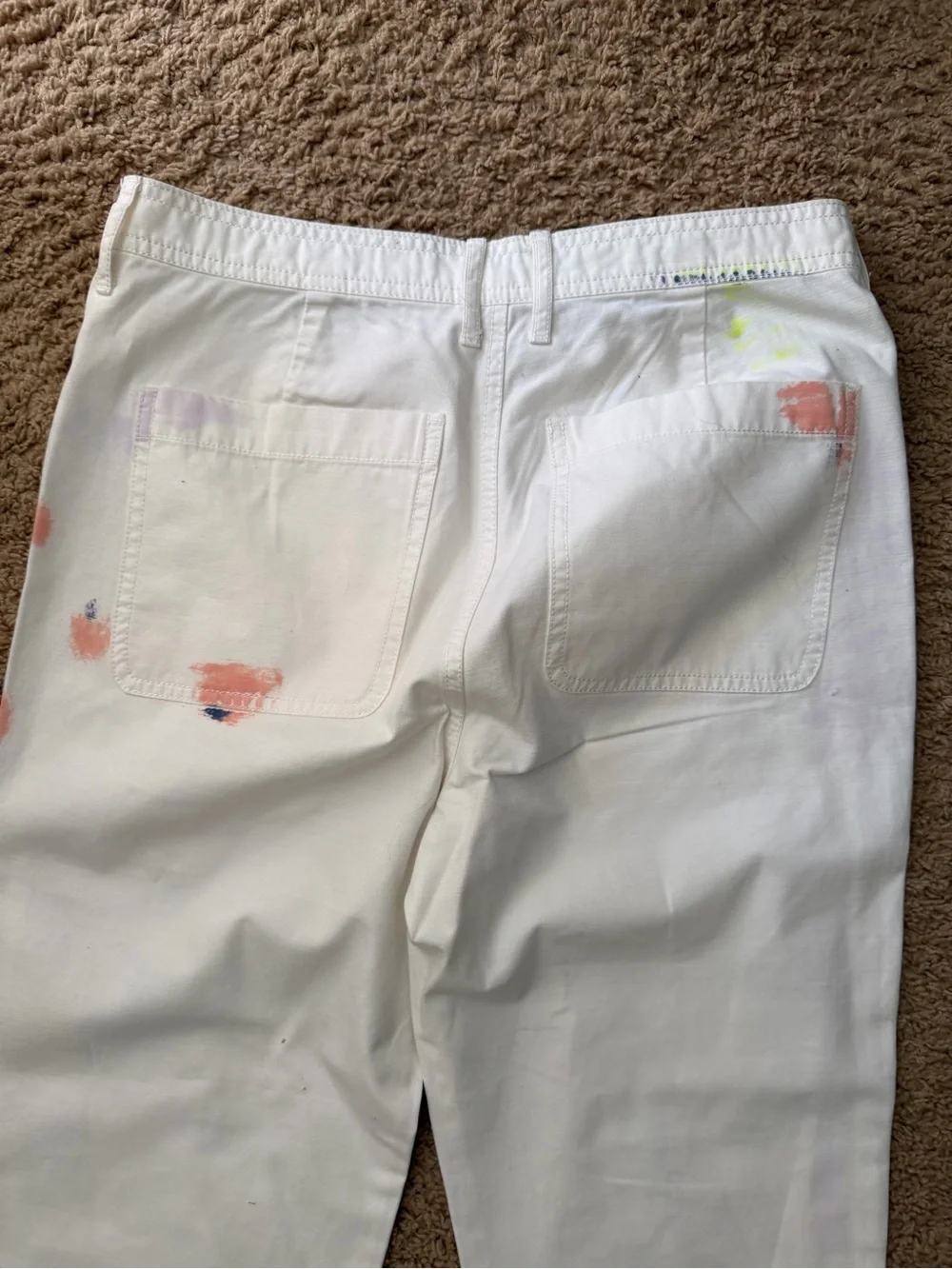 J. Crew LIMITED EDITION Painted Tapered Cargo Pant for Women 100% Cotton
